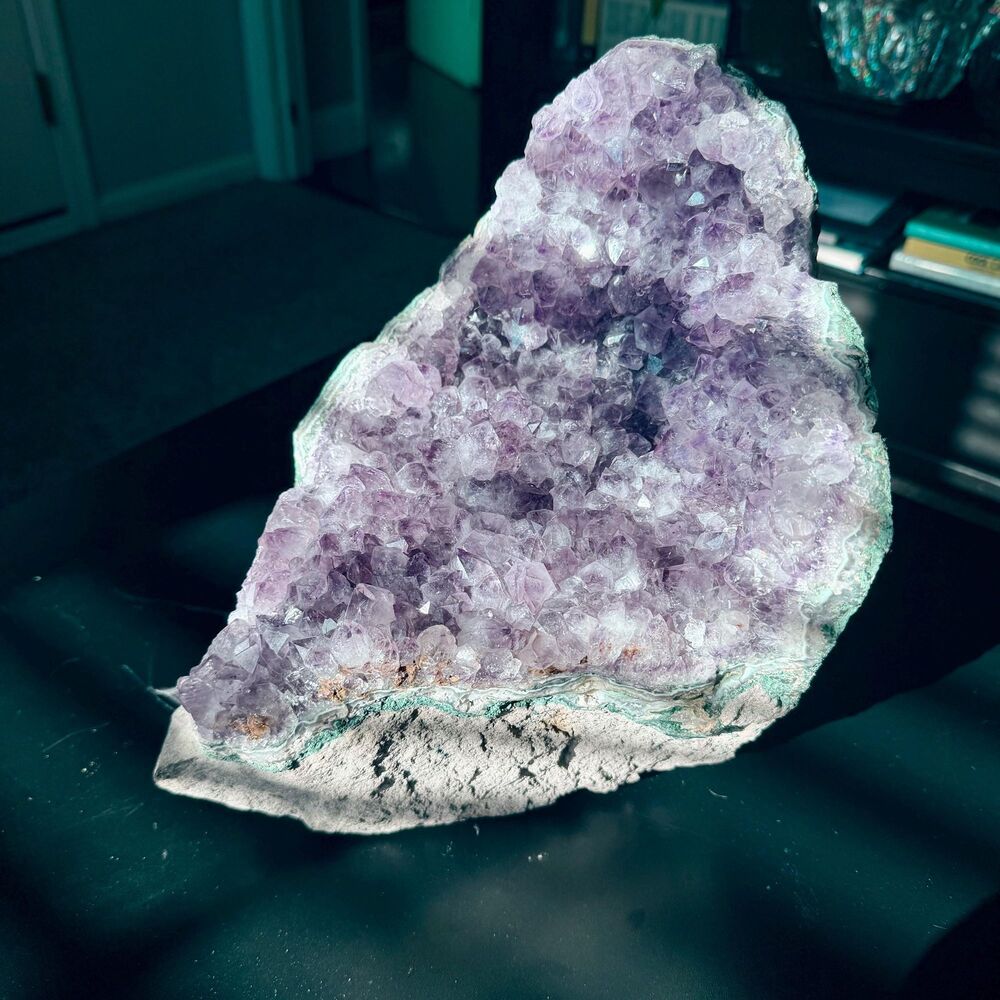 26 lb Amethyst Geode – Natural Purple Quartz Crystal Cluster, Home Decor